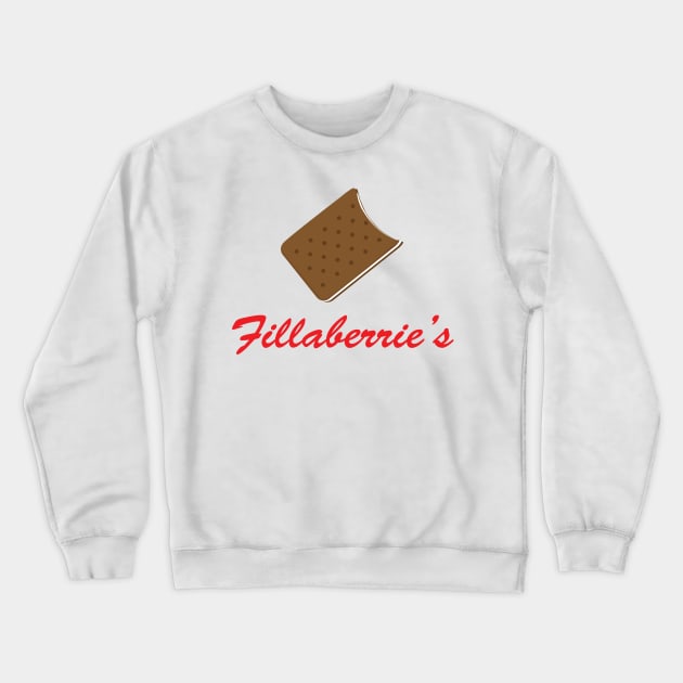 Fillaberrie's Ice Cream Sandwich Logo Crewneck Sweatshirt by Icarus Dawns